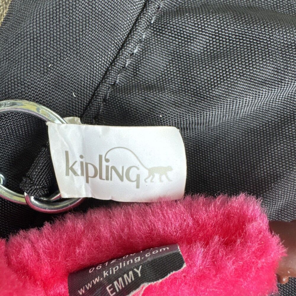 Kipling Expandable Tote Black Side Zip Pink Details - Picture 9 of 16